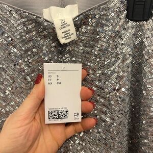 H&M Glittering Silver Sequin Jumpsuit